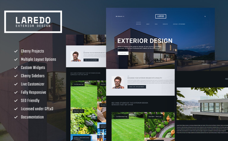 Laredo - Exterior Design Company WPML ready WordPress Template Big Screenshot Laredo - Exterior Design Company WordPress Theme New Screenshots BIG