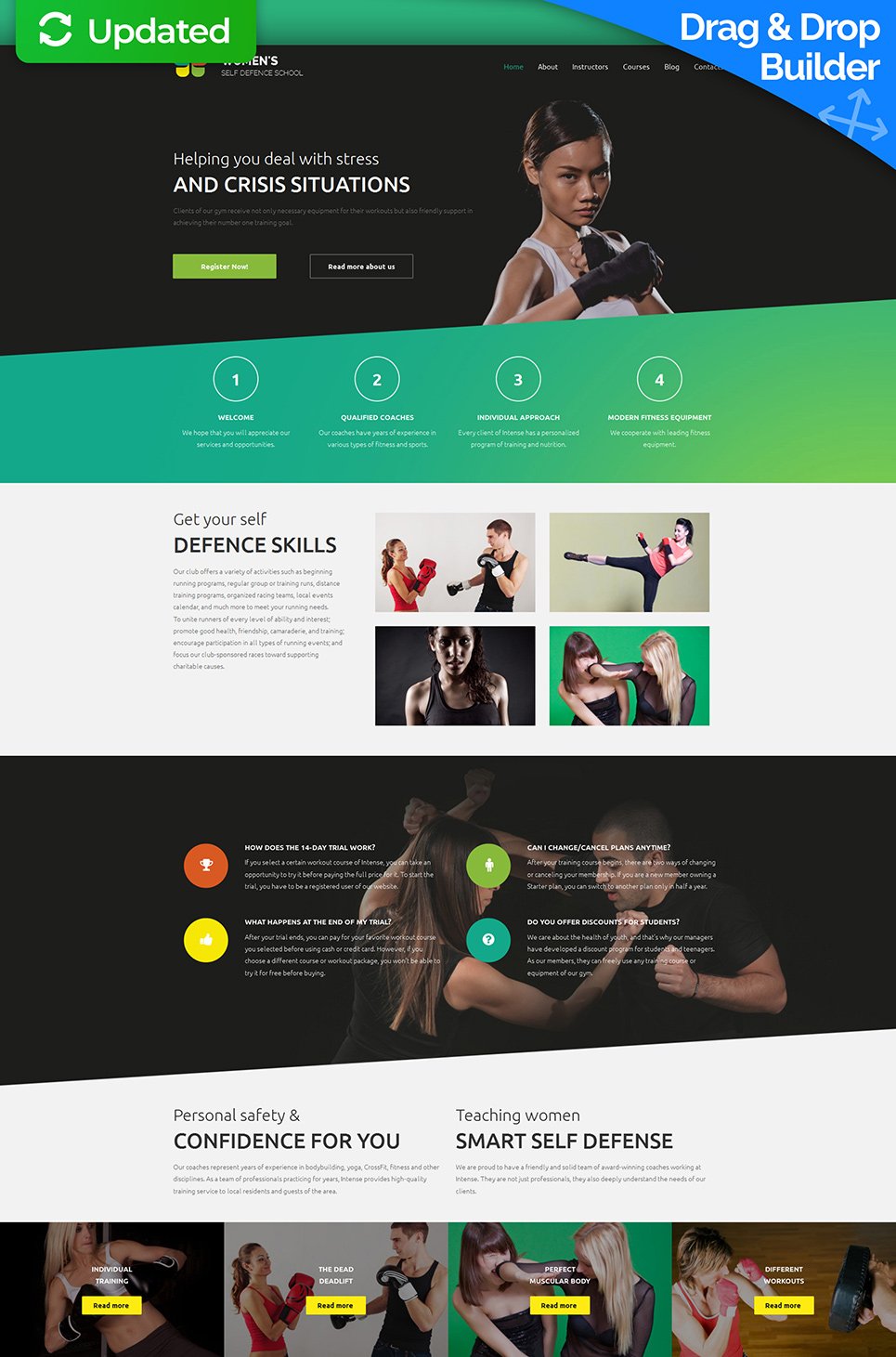 Martial Arts Responsive Moto CMS 3 Template New Screenshots BIG