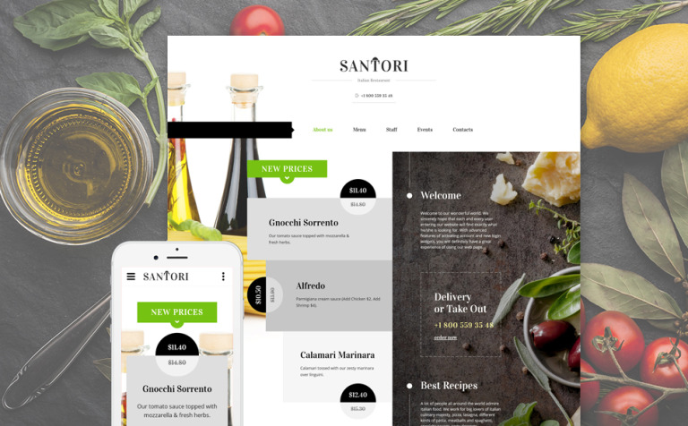 Santori Responsive Website Theme Big Screenshot Santori Website Template New Screenshots BIG