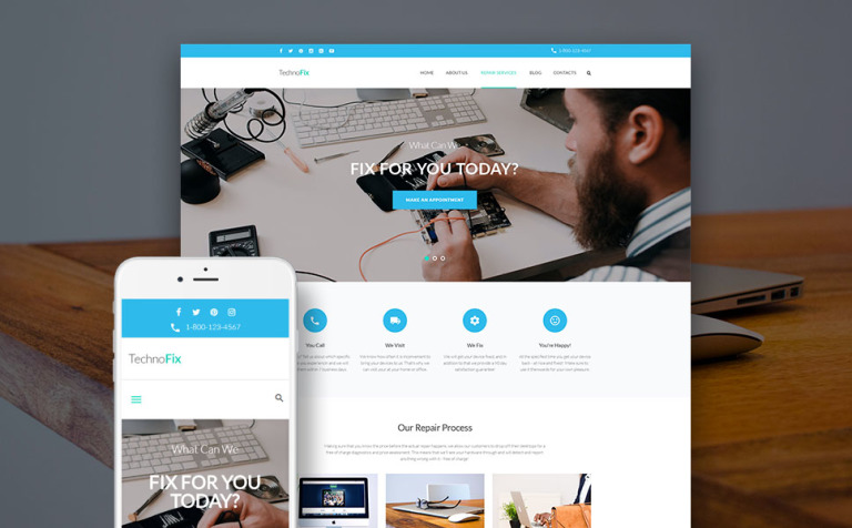 TechnoFix - Tech Repair Company Responsive Responsive WordPress Theme Big Screenshot TechnoFix - Tech Repair Company Responsive WordPress Theme New Screenshots BIG