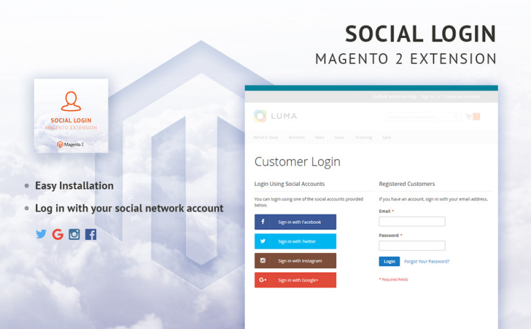 TM Social Login Magento Extension Template Big Screenshot TM Social Login Magento Extension New Screenshots BIG