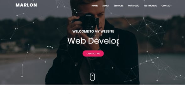 личный портфель html шаблон целевой страницы