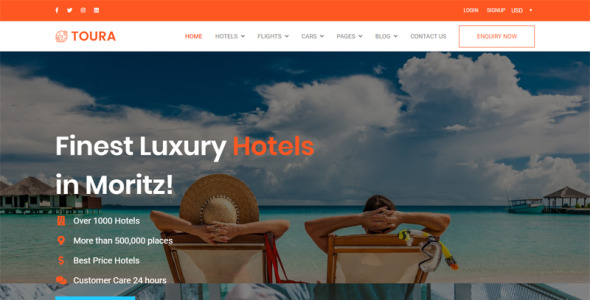 отзывчивый шаблон сайта бронирования турагентства