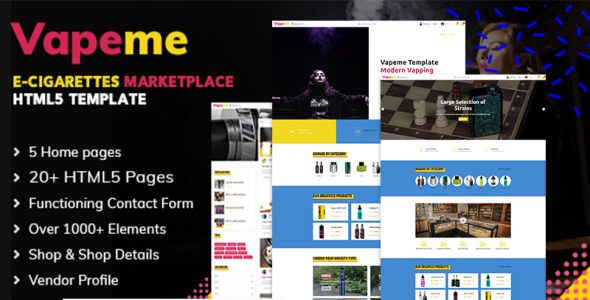 Vape Shop HTML5 Website Template