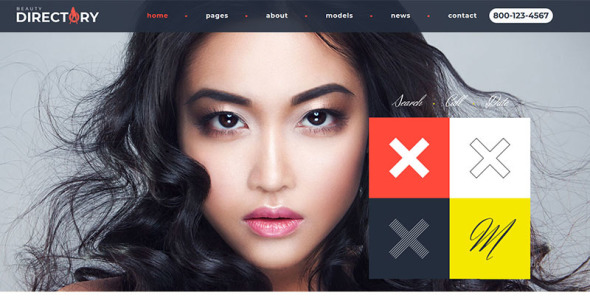 каталог моделей красоты wordpress тема