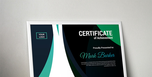 Шаблон сертификата на тему графика