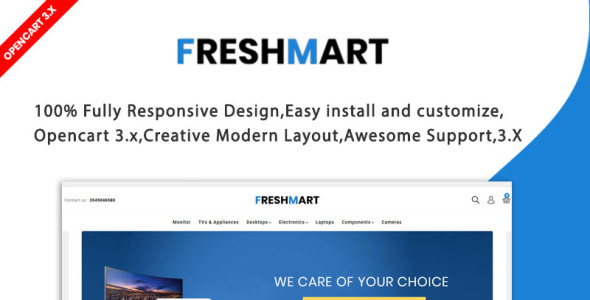 Freshmart Electronics Responsive Template OpenCart Template