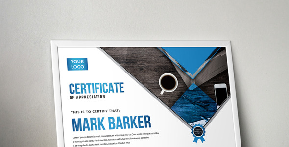 Шаблон сертификата на тему графика