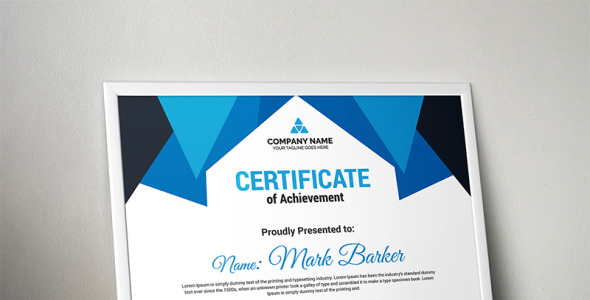 Шаблон сертификата на тему графика