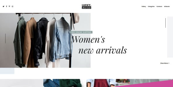 шаблон целевой страницы lucky showroom