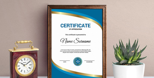 Шаблон сертификата на тему графика