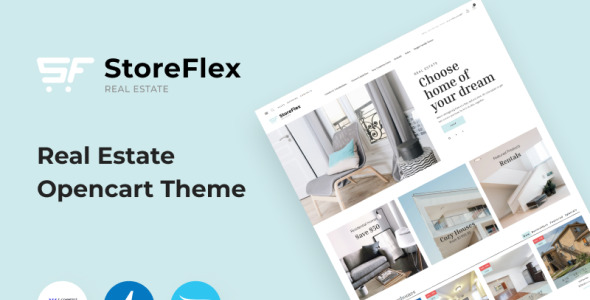 storeflex тема недвижимости шаблон opencart