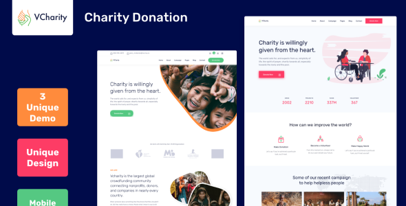 шаблон сайта благотворительности и пожертвований