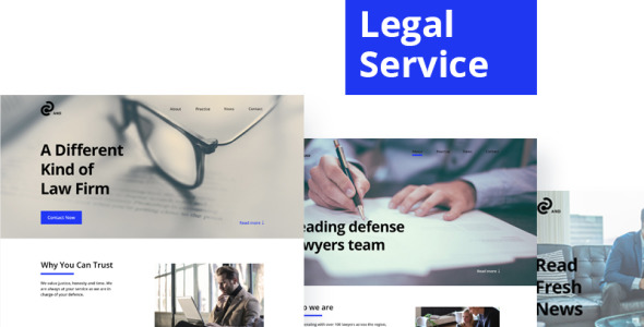 Адаптивный PSD шаблон на тему юрист