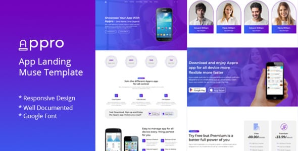 App Landing Muse Template
