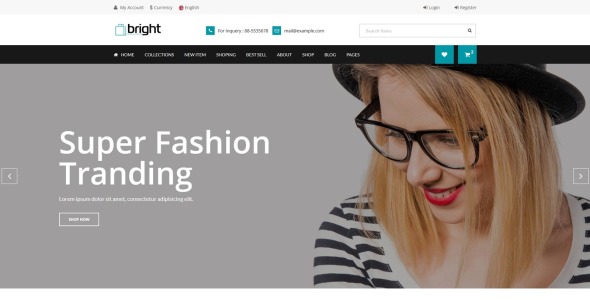 яркий магазин электронной коммерции html тема шаблон сайта