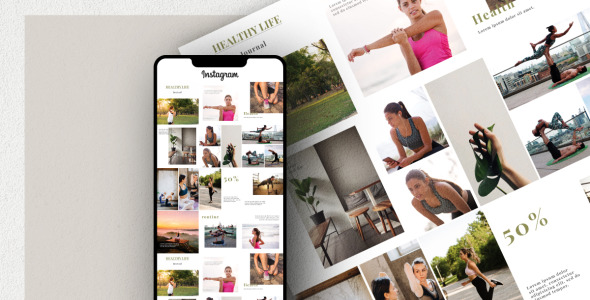 Шаблон для соцсетей на тему графика