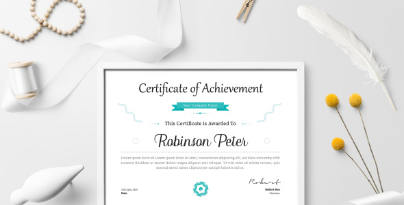 Шаблон сертификата на тему графика