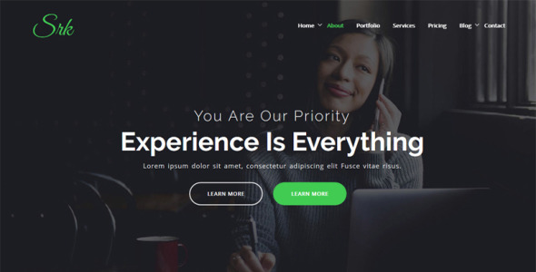 одностраничная параллаксная тема wordpress