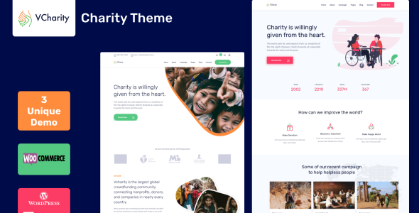 некоммерческая благотворительность wordpress тема