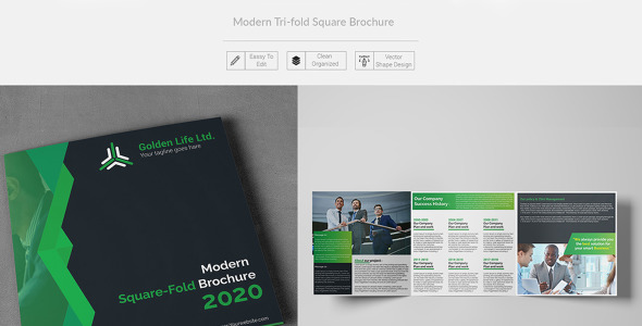 Download Modern Tri Fold Square Brochure Corporate Identity Template Фирменный стиль на тему