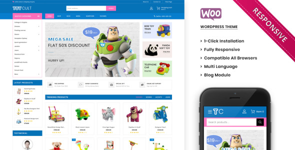 детская игрушка магазин премиум woocommerce тема