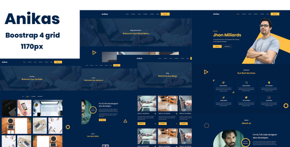 Адаптивный PSD шаблон на тему графика