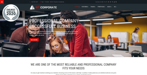 wt корпоративный бизнес шаблон joomla