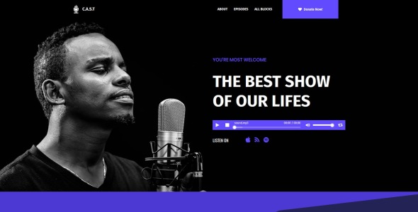 шаблон целевой страницы подкаста