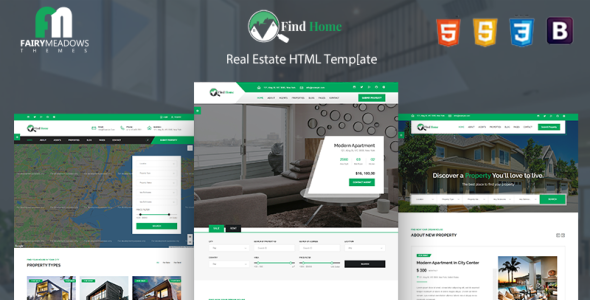недвижимость html5 шаблон сайта