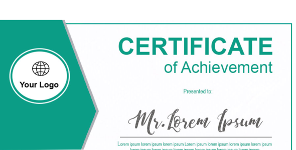 Шаблон сертификата на тему графика