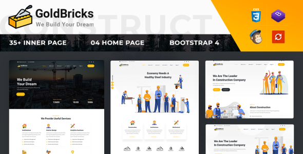 шаблон сайта строительного агентства