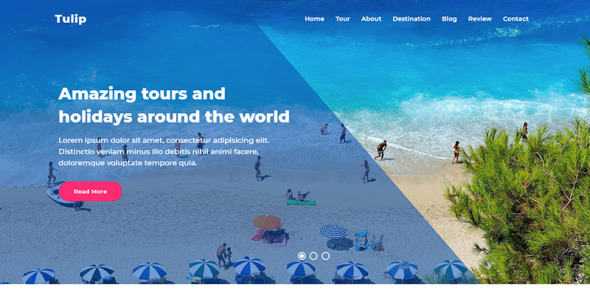 шаблон целевой страницы туристического агентства