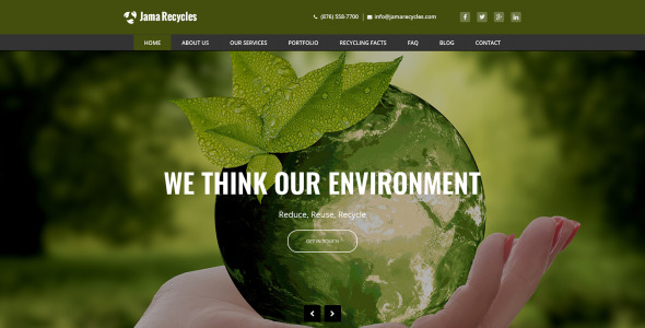 PSD шаблон на тему садоводство