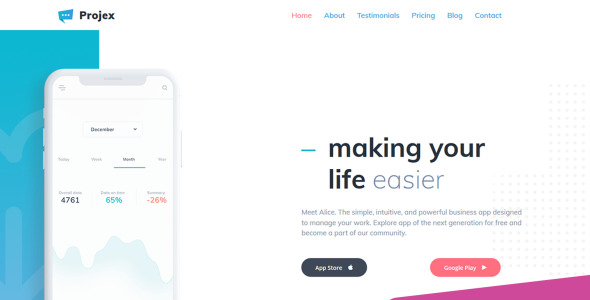 бизнес мобильное приложение moto cms 3 шаблон
