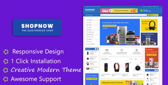 ShopNow Electronics Multipurpose  Responsive Theme OpenCart Template