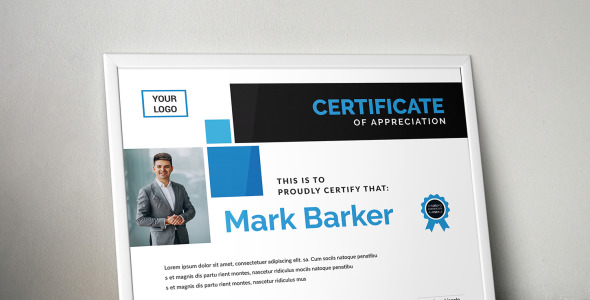 Шаблон сертификата на тему графика