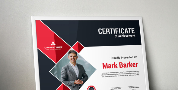 Шаблон сертификата на тему графика