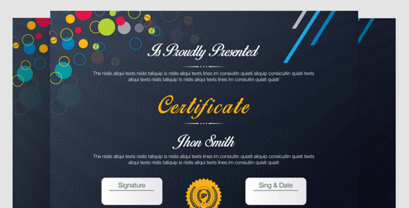 Шаблон сертификата на тему графика