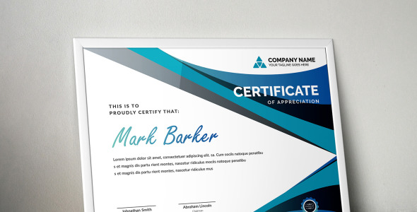 Шаблон сертификата на тему графика