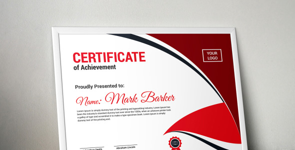 Шаблон сертификата на тему графика