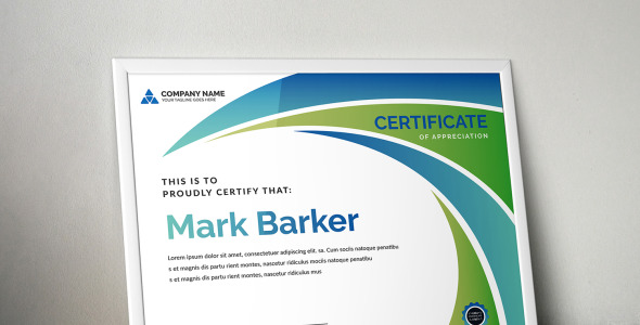 Шаблон сертификата на тему графика