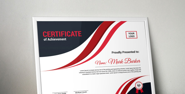 Шаблон сертификата на тему графика