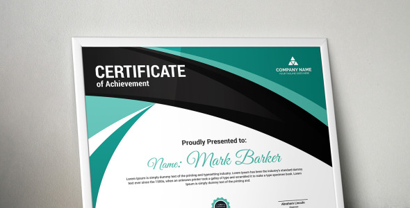 Шаблон сертификата на тему графика