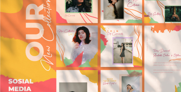 Шаблон для соцсетей на тему графика