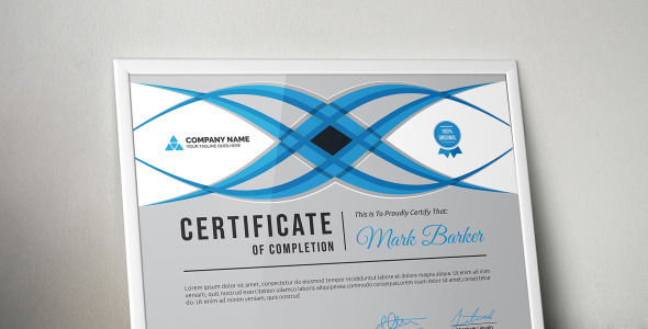 Шаблон сертификата на тему графика