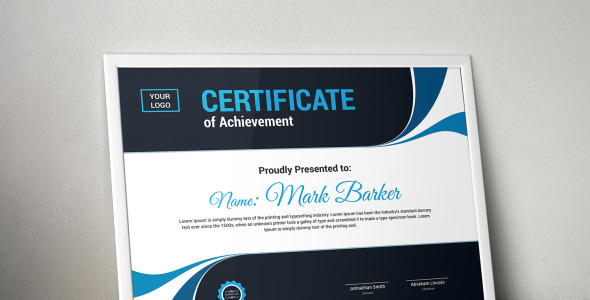 Шаблон сертификата на тему графика