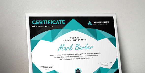 Шаблон сертификата на тему графика