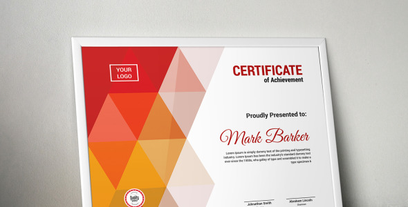 Шаблон сертификата на тему графика