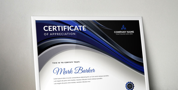 Шаблон сертификата на тему графика